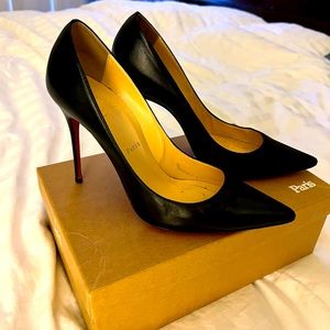 Black Christian Louboutin DECOLLETE 654 100 KID. Size 39.5 runs small